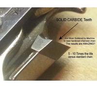 SOLID CARBIDE Chainsaw for 18" Poulan Pro PP4218AVX 3/8" x 62DL SEE VIDEO