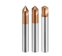 Solid carbide chamfering end mill 1pc Carbide Tungsten Steel Chamfer End Mills CNC Carving Bits 3 Flute V Groove(Degree 120,D6x50mm)