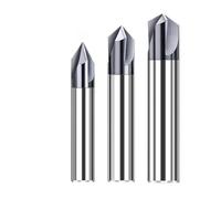 Solid carbide chamfering end mill 1pc HRC56 3 Flutes Chamfer Milling Cutter 60 90 120 degrees CNC Router Bits Engraving Endmill Tools(D12x60x90Angle-3F)