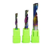 Solid Carbide End Mill Set, 10Pcs Single Flute Milling Cutter for Aluminium, 3.175-12mm Sizes for Precision Cutting, Coated for Durability