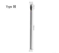 Solid Carbide Rotary Burrs with 6mm Shank Diameter and 150mm Length, Single Cut Design for Use in Metalwork, Tool Making, Wood Crafting, and Model Engineering (H)