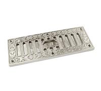 Solid Cast Polished Nickel Air Vent Victorian Antique Hit & Miss 9" x 3.5" Grill - AB Hardware