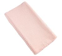 Solid Changing Table Pad Cover Cradle Sheet, Fits 32"/34''x16" Contoured Diaper Changing Pad, Ultra Soft Cozy Minky Dots Plush Changing Table Covers, Breathable Wipeable Removable (Light Pink)