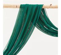 Solid Chiffon Fabric, Wedding Arch Draping Fabric,Soft Chiffon Sheer Handmade DIY Material for Party Backdrop Arch Ceiling Decor Fabric for Sewing(Emerald Green,50x145cm)