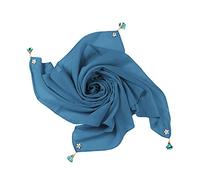 Solid Chiffon Square Headscarf, Lightweight Neckerchiefs, Hair Bandana, Neckerchief, Headbands, Knitted (Navy, One Size)