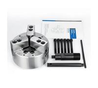 Solid Chuck 3 Jaw Power Chuck Machine Tool Lathe Fixture with Flange 6 Inch