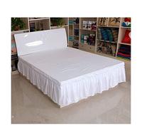 Solid Color Bedspread On The Bed Decoration Hotel With Ruffles Full Surround Warm Skirt 2 Places 40cm Height Home(CQ002-35,200X200x40cm)