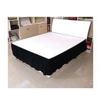 Solid Color Bedspread On The Bed Decoration Hotel With Ruffles Full Surround Warm Skirt 2 Places 40cm Height Home(CQ002-37,120X200x40cm)
