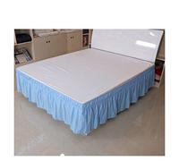 Solid Color Bedspread On The Bed Decoration Hotel With Ruffles Full Surround Warm Skirt 2 Places 40cm Height Home(CQ002-14,150X200x40cm)