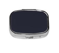 Solid Color Black Mini Square Pill Box - Compact Daily Pill Holder for Easy On-The-Go Use