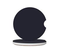 Solid color black Prints Ceramic car coasters (2-pack) absorb moisture, are non-slip and easy to clean for cars, trucks, and boats.