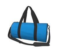 Solid color blue Canvas travel bag, large capacity, can be carried on the shoulder