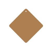 Solid Color Brown Pattern Car Air Fresheners 4 Pcs Square Hanging Aromatherapy Tablets Scented Fresheners For Bedroom Bathroom