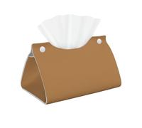 Solid Color Brown Printed Tissue Box-Suitable for Bedside Table, Dining Room, Living Room, Tissue Storage Box