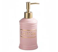 Solid Color Ceramic Hand and Dish Soap Dispenser - Lotion & Detergent Dispenser for Office, Hotel, Vacation Rental, Modern Kitchen & Bathroom Decor & Accessories(Pink 7.5X3)