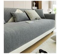 Solid Color Chenille Anti-Scratch Herringbone Couch Cover, Non Slip Sofa Cover, Washable All-Seasons Anti-Scratch Home Decoration Slipcover for Living Room (Grey,90 * 70 cm)