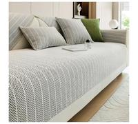 Solid Color Chenille Anti-Scratch Herringbone Couch Cover, Non Slip Sofa Cover, Washable All-Seasons Anti-Scratch Home Decoration Slipcover for Living Room (Light Grey,70 * 210cm)