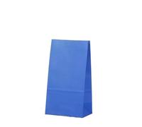 Solid Color Colorful Dots Stripe Giftware Bag Party Wedding Favor Cookie Candy Bags Birthday Food Treat Bag Open Top Paper Bag for Birthday Wedding Sweets(Blue)