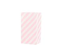 Solid Color Colorful Dots Stripe Giftware Bag Party Wedding Favor Cookie Candy Bags Birthday Food Treat Bag Open Top Paper Bag for Birthday Wedding Sweets(Pink stripe)