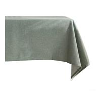 Solid Color Cotton Linen Tablecloth 100x100cm, Stain-Resistant Waterproof Kitchen Dining Table Cover, Easy Clean Wipeable Fabric for HOMEs Party Decor(Cyan)