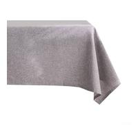 Solid Color Cotton Linen Tablecloth 100x100cm, Stain-Resistant Waterproof Kitchen Dining Table Cover, Easy Clean Wipeable Fabric for HOMEs Party Decor(gray)