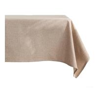 Solid Color Cotton Linen Tablecloth 100x100cm, Stain-Resistant Waterproof Kitchen Dining Table Cover, Easy Clean Wipeable Fabric for HOMEs Party Decor(Cocoa Colors)