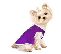 Solid color dark purple Pet Breathable Sleeveless T-shirt S for Small Dogs and Cats Soft, Lightweight, Stylish