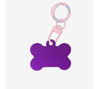 Solid Color Dark Purple Print Pet ID Tags - Bone Shaped Acrylic Dog & Cat Identification Tag,for Small Pet Collar Pendant Charm
