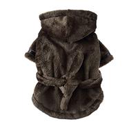 Solid Color Dog Bathrobe Pet Pajamas Soft Dog Pajamas Pet Bath Drying Towel Clothes For Small And Medium Dogs Cats Pet Accessories,coffee,M