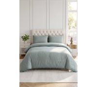 Solid Color Double Bedding 3Pcs Complete Set in Green | Size: King The hot sale Green King