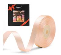 Solid Color Double Faced Peach Satin Ribbon 1/2" X 25 Yards, Ribbons Perfect for Crafts, Wedding Decor, Bow Making, Sewing, Gift Package Wrapping and More