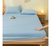 Solid Color Fitted Sheet with Elastic Band - Soft, Durable Mattress Cover for Twin, Full, Queen, King Size Beds - Perfect Bedding Essential for a Cozy Sleep Experience