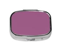 Solid Color Grape red Square Pill Box Lightweight and Portable, with 2 Plastic Inserts, Suitable for Carrying in Pockets or Wallets.