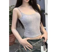 Solid Color Inner Vest With Chest Pad One Size