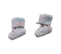 Solid Color Knitted Baby Socks Newborns Boys Girls Socks First Time Walking Shoes Soft & Breathable Footwear 0-6M Adjustable Straps Infant Knitted Booties