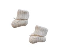 Solid Color Knitted Baby Socks Newborns Boys Girls Socks First Time Walking Shoes Soft & Breathable Footwear 0-6M Adjustable Straps Infant Knitted Booties