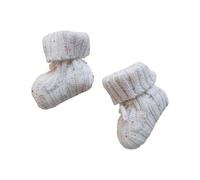 Solid Color Knitted Baby Socks Newborns Boys Girls Socks First Time Walking Shoes Soft & Breathable Footwear 0-6M Adjustable Straps Infant Knitted Booties