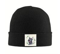 Solid color knitted hat Scottish Terrier Dog Beanies Caps Unisex Winter Warm Adult Scottie Pet Lover Bonnet Hats Ear protection and windproof gift