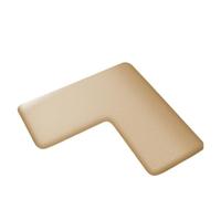 Solid Color L-shaped Large Size Bathroom Floor Mat Flannel Shower Room Door Absorbent Foot Mat Toilet Mat Door Mat(Apricot,75x75x45cm)