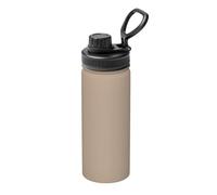 Solid color light brown Patterned 18oz travel mug, portable water bottle, essential for hiking, office commuting, and gym use.