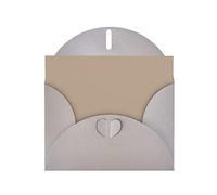 Solid color light brown Print Shimmer Blank Greeting Cards with Envelopes, Elegant DIY Invitations,Thank You Notes