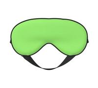 Solid Color Light Green Print Eye Mask for Comfortable Sleep â€“ Elastic Nighttime Shade, Perfect for Plane, Travel, and Meditation