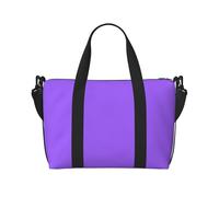 Solid Color Light Purple 40L Travel Duffle Bag, with Adjustable Strap, Ideal for Gym, Sports, Fishing, Hunting,Trip