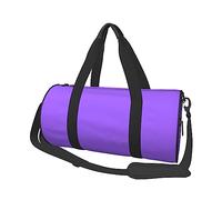 Solid color light purple Canvas travel bag, large capacity, can be carried on the shoulder
