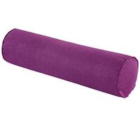Solid Color Long Bolster Pillow - Cotton Linen Neck Support with Feather Cotton Washable Case for Home Sofa Bed Foot & Leg Rest - 61.5 x 45cm