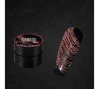 Solid Color/Luminous/Bling Glitter Disco Spider Gel,21 Colors Nail Art Wire Drawing Gel for Line Pulling,New Upgraded Matrix Gel with Gel Paint (Glitter Spider Gel, DSP01#Red)