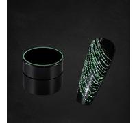 Solid Color/Luminous/Bling Glitter Disco Spider Gel,21 Colors Nail Art Wire Drawing Gel for Line Pulling,New Upgraded Matrix Gel with Gel Paint (Glitter Spider Gel, DSP06#Green)