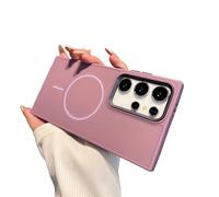 Solid Color Magnetic Case for Samsung, Compatible with MagSafe Wireless Charging (Purple,Samsung Galaxy S25 Plus)