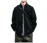 Solid Color Men's Workwear Shirt Long Sleeve Polyester