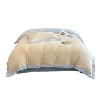 Solid Color Milk Velvet Four Piece Set for Autumn and Winter Thickened Carved Bed Sheets and Duvet Covers(200x230cm)